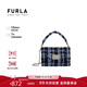 芙拉（FURLA）1927系列格紋織物迷你女士斜挎包 海浪藍花色【雙十一禮物】