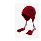 桃伊悠（taoyiyou）花朵手工編織雙層辮子毛線(xiàn)帽子女秋冬保暖百搭針織護耳帽2025新款 紅色 均碼