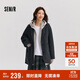 森馬（Semir）外套女中長(cháng)款西裝領(lǐng)通勤寬松2024冬含羊毛雙面呢夾克109724108021