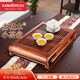 金灶（KAMJOVE） 古花木實(shí)木茶盤(pán)茶臺功夫茶具套裝茶托整套茶具 抽屜式 KW-52