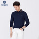 Navigare意大利小帆船長袖POLO衫男翻領(lǐng)內(nèi)搭上衣1315023503 藏青 2XL/54