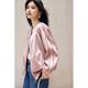 黛芭瑪棒球服外套女2024年春秋新款寬松顯瘦休閑氣質(zhì)百搭高級(jí)感夾克上衣 粉色 M