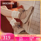 斯凱奇（Skechers）面包鞋春女靴短筒雪地靴舒適增高厚底高幫鞋144194