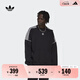 adidas廓形法式毛圈布運(yùn)動圓領(lǐng)衛(wèi)衣套頭衫男裝秋季阿迪達(dá)斯三葉草 黑色   L