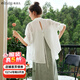 Olrain【輕薄透氣防曬衫】夏季女裝襯衫女時(shí)尚慵懶寬松襯衣衣服空調衫 米白色 S