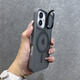 巴蒂尼 適用蘋(píng)果16手機(jī)殼五金鏡頭支架iphone16promax磁吸磨砂15pro高級(jí)感14膚感13硅膠軟邊12簡(jiǎn)約大孔 【鈦灰磁吸】 iPhone 16
