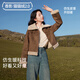 香影【貓貓絨】美拉德仿生皮草2025秋冬新款加絨麂皮絨外套女短款 焦糖色 M