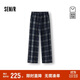 森馬（Semir）商場(chǎng)同款|休閑褲女冬季仿呢格紋加絨長(cháng)褲2025闊腿褲101725127019A