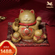 銅師傅 《吉祥貓》玄關(guān) 桌面 招財(cái)貓擺件 家居裝飾品 開業(yè)禮物