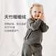 nest designs兒童衛衣春秋新款天竹絨連帽衛衣寶寶男女童長(cháng)袖外出服 炭筆灰（內里薄絨） 100碼（建議身高90-102cm）