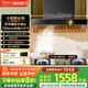 美的（Midea）美的家用抽油煙機歐式頂吸21立方風(fēng)力700mm小尺寸油煙機自清潔 揮手控制油煙機 家電補貼20% TN202 天然氣套裝【油煙機+Q330猛火灶5.0KW】