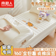 南極人（NanJiren）大豆夾棉宿舍床笠0.9x1.9米單人床罩床笠1.2米x2.0米床墊保護(hù)套 幸運(yùn)狗-典雅白【A類親膚 可裸睡】 單床笠：90x190cm【適合1-15cm床墊】