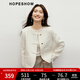 紅袖設(shè)計(jì)感國(guó)風(fēng)短外套秋季2024新款女裝小香風(fēng)直身圓領(lǐng)甜美氣質(zhì)上衣 米白004 M