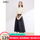 百圖betu女裝春夏新款襯衫優(yōu)雅國潮短袖襯衫新中式小衫女2403T52 淺杏色 S
