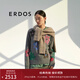 ERDOS【純羊絨提花】圓領(lǐng)裝飾提花針織寬松厚款女套衫羊絨衫 瑪瑙灰 160/80A/S