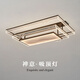 潼燈會(huì)新中式吸頂燈客廳燈led中國(guó)風(fēng)餐廳禪意臥室書(shū)房茶室全屋套餐燈具 黑色長(zhǎng)方形-115cm三色光源