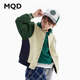 馬騎頓（MQD）MQD童裝男童棒球服撞色上衣秋季兒童拼接夾克衫外套酷帥 墨綠 130