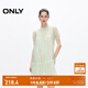 ONLY夏季少女風甜美泡泡袖娃娃裙短裙連衣裙女|124207048 A55 清綠色 M (165) 84A