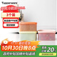 特百惠（Tupperware）冷藏400ml*3保鮮盒蔬菜水果收納盒食品級冰箱儲物盒密封不串味