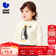 迷你巴拉【綿綿衫】男女童寶寶秋冬蓬松上衣保暖萌趣針織衫 奶白10501 90