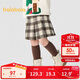 巴拉巴拉童裝兒童半身裙秋冬裝女童短裙中大童百搭洋氣百褶裙202424112004