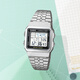 卡西歐（CASIO）日本手表男女款學(xué)生經(jīng)典復(fù)古方塊小金表防水A178WGA-1A 電子表 A500WA-1銀帶黑盤(pán)