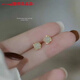 WSAY胖東來(lái)品質(zhì)金鑲玉耳釘奧特萊斯折扣店撤柜和l田玉女奧女神節禮物 和田玉耳釘