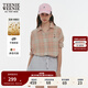Teenie Weenie【亞麻】小熊女裝長(cháng)袖襯衫夏季新款白色萊賽爾粉上衣 撞色 S