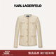Karl Lagerfeld卡爾拉格斐2025春季新款金色圓領(lǐng)香風(fēng)外套老佛爺M21E1503 金色 （新批次） M （40）