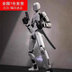 森邂禮多關(guān)節(jié)人偶可動(dòng)3D打印拼裝人偶可動(dòng)玩偶全身活動(dòng)小人仔男孩子玩具 黑白色(自己組裝)14cm3武器6手勢(shì)