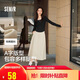 森馬（Semir）半身裙女磨毛純色A字長(cháng)裙百搭秋季純棉寬松傘裙顯瘦101524120007