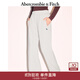 Abercrombie & Fitch經(jīng)典小麋鹿圖案女裝24春秋美式抓絨直筒運動(dòng)衛褲長(cháng)褲147-4060 淺灰色 XL (170/96A)