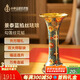 中外琺瑯美術(shù)館福運連升萬(wàn)壽連延花瓶景泰藍桌面擺件禮品生日禮物賀壽教師節禮物