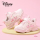 迪士尼（Disney）女童運動(dòng)鞋兒童戶(hù)外冬季跑步鞋中大童加絨休閑棉鞋 淺粉 30