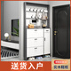 駿騁木業(yè)現代簡(jiǎn)約窄進(jìn)門(mén)口超薄實(shí)木翻斗鞋柜帶衣架家用大容量玄關(guān)柜帶抽屜 長(cháng)120寬24高213四門(mén)帶衣架