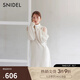 SNIDEL秋冬高領(lǐng)薄紗拼接露肩系帶針織連衣裙SWNO245007 象牙白 均碼 （F）