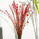 伍濤銀柳干花真花鮮枝水養耐寒年宵花卉彩色紅色室內裝修裝飾燈籠 銀柳--紅色2個(gè)燈籠 60cm-10枝