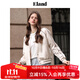 ELAND【醋酯】衣戀短外套女束腰顯瘦光澤感短款夾克2025夏季新款 淺卡其色 S /160