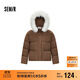 森馬（Semir）羽絨服女毛領(lǐng)連帽保暖簡(jiǎn)約2024冬防水防風(fēng)面包服寬松109724113014
