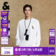 杰克·瓊斯（JACK&JONES）25年男裝秋季BSQ聯(lián)名長(cháng)袖T恤男個(gè)性寬松休閑重磅純棉圓領(lǐng)打底衫 A06雪白色 常規 M （175）