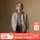 ELLE KIDS復(fù)古學(xué)院風(fēng)女童翻領(lǐng)針織毛衣春秋款經(jīng)典百搭拉鏈開衫外套