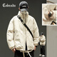 Cebrodz法國 2025新款外套男冬季加厚棉服夾克美式潮流百搭保暖棉衣男生 淺卡其 L