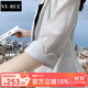 NY-RCE2025夏季棉麻小西裝外套女秋季薄款英倫風(fēng)休閑百搭壓麻小西服七分 白色(七分袖) M