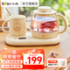 小熊（Bear） 養生壺養生杯組合套裝 多功能迷你煮茶器辦公室家用花茶壺煮茶壺燒水壺 【0.8L養生壺+0.4L暖暖杯】 1.2L