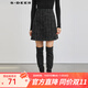 S.DEER圣迪奧女裝OL風(fēng)千鳥(niǎo)格A字針織短裙S223Z1328 黑色/91 M 165