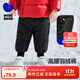 minibala【三防羽絨褲】迷你巴拉巴拉男童女童休閑褲冬季寶寶高腰護肚長(cháng)褲 黑色90001 90 【充絨量22.1g】