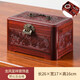 紅木首飾盒新款紫檀實(shí)木酸枝帶鎖手飾收納盒珠寶盒結婚中式嫁妝盒 贊比亞血檀實(shí)木隔板 26*17*16cm