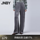 江南布衣（JNBY）春秋季女裝香蕉褲簡(jiǎn)約寬松復古絲絨闊腿褲5O2E10780 033/冷綠灰 L