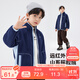 左西男童搖粒絨外套兒童加絨秋裝2025新款男孩抓絨上衣潮 藏青色 130