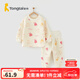 童泰寶寶套裝秋冬季純棉嬰兒衣服家居內(nèi)衣兒童保暖上衣高腰褲子 紅色 100 cm